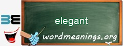 WordMeaning blackboard for elegant